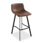 Tabouret Brun foncé Mousse Métal Cuir Synthétique PU (49 x 88 x 42 cm)