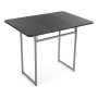 Ensemble Table + 2 Chaises Pliable Noir (70 x 80 x 100 cm)