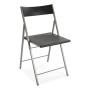 Ensemble Table + 2 Chaises Pliable Noir (70 x 80 x 100 cm)