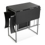 Ensemble Table + 2 Chaises Pliable Noir (70 x 80 x 100 cm)