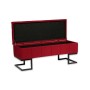 Pied de lit Versa Marsala Rouge (42 x 40 x 105 cm)