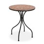 Table d'appoint Versa Mosaïque Ronde Rouge Métal (60 x 71 cm)