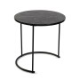 Jeu de 2 tables Versa Noir Métal PVC Bois MDF (34 x 75 x 120 cm)