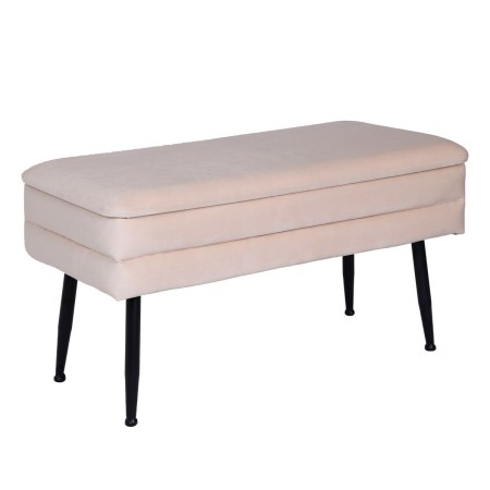 Pied de lit Versa Beige Métal Polyester Pin Bois MDF (42 x 37,5 x 79,5 cm)