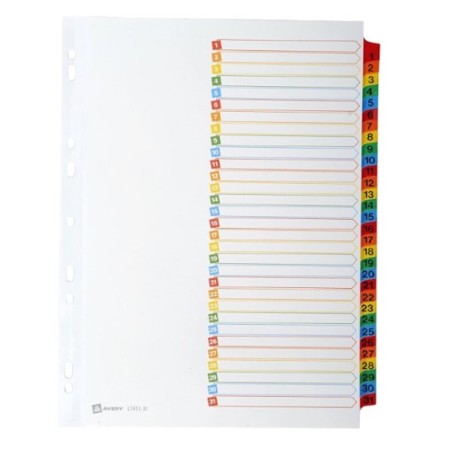 Séparateur 05200501 A4 Numéroté (31 pcs) (Reconditionné A+)
