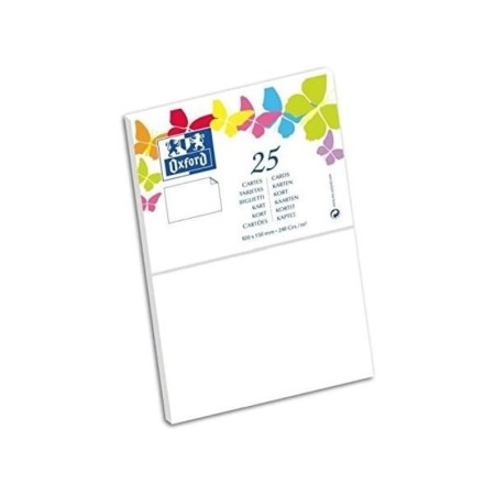 Cartes Oxford 46604 Plastique Blanc (10 x 15 cm)(25 pcs) (Reconditionné A+)