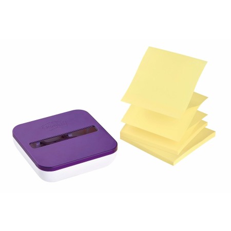 Distributeur Post-it Violet Avec Ventouses Idéal pour les bureaux et le télétravail (Reconditionné A)