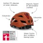 Casque de Cyclisme pour Adultes Fischer Taille S/M Lumière LED Visière Léger (Reconditionné B)