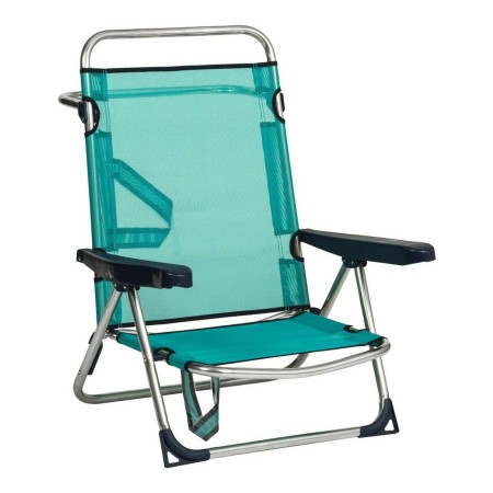 Chaise de Plage Alco 607 Alf0030 Aluminium Vert Pliable Multiposition (62 x 82 x 65 cm) (Reconditionné B)