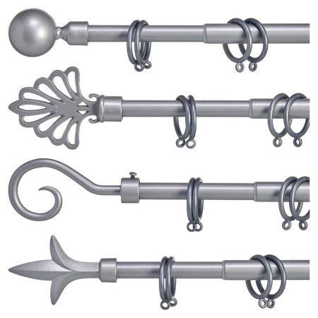 Tringle à Rideau Argent Fer (5 x 123,5 x 5 cm)