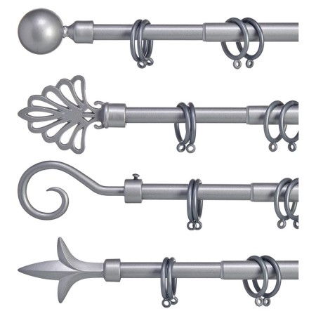 Tringle à Rideau Argent Fer (5 x 180,5 x 5 cm)