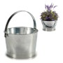 Seau Argent Zinc (25 x 16,5 x 26,5	cm)