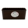 Jardinière Stefanplast Plastique Naturel Chocolat (13 x 11 x 29 cm)