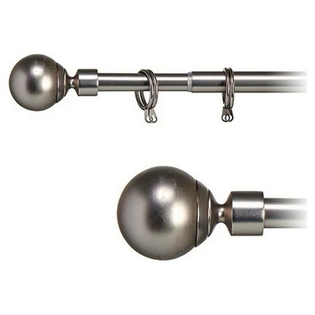 Tringle à Rideau Argent Gris Fer (5 x 181 x 5 cm)