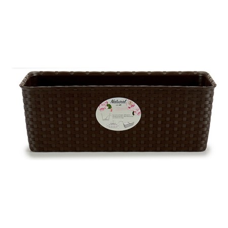 Jardinière Stefanplast Plastique Naturel Chocolat (15,5 x 13,5 x 39 cm)