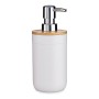 Distributeur de Savon Blanc Bambou polypropylène (8 x 17 x 8 cm) (350 ml)