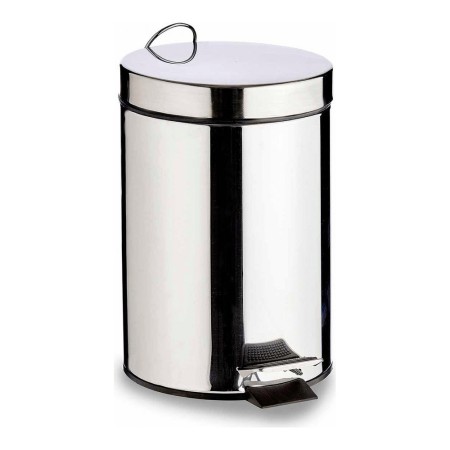 Seau à déchets avec pédale Argenté Acier inoxydable (7L)