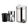 Seau à déchets avec pédale Argenté Acier inoxydable (7L)