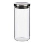 Bocal Transparent Argenté 1,3 L Verre (10 x 23 x 10 cm)