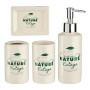 Ensemble de Bain Nature Vintage Céramique Métal Blanc (4 pcs)