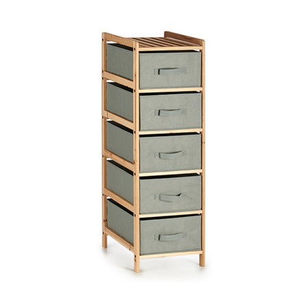 Caisson à Tiroirs Bois Gris foncé TNT (Non Woven) (34 x 103 x 36 cm)