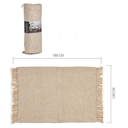 Tapis Beige Coton (120 x 1 x 180 cm)