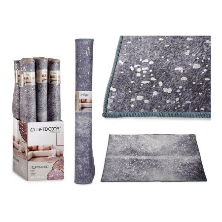 Tapis Gris Blanc Polyester (100 x 150 cm)