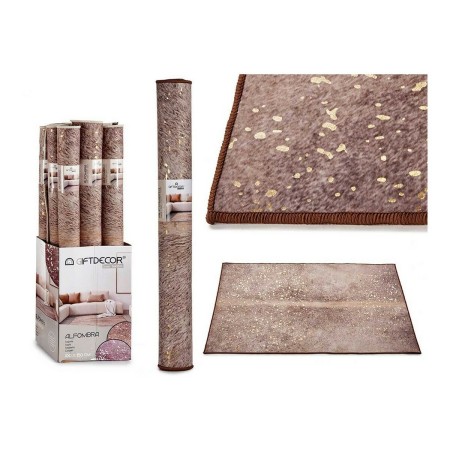 Tapis Marron Blanc Polyester (100 x 150 cm)