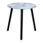 Table d'appoint Blanc Doré Verre (40 x 41,5 x 40 cm)