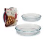 Ensemble de plats pour la cuisine Transparent Verre Borosilicaté (2 Pièces)