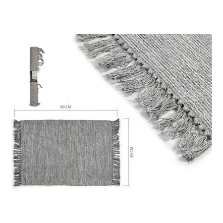 Tapis Gris Coton (50 x 1 x 80 cm)