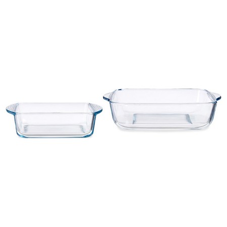 Ensemble de plats de cuisson au four Verre Borosilicaté (2 Pièces)