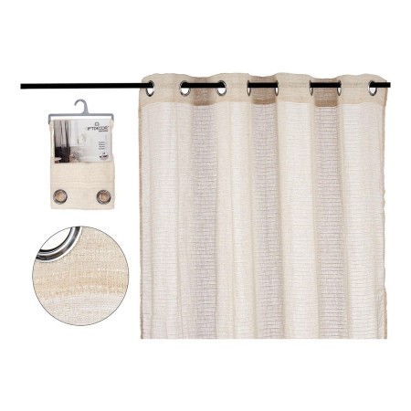 Rideau Visillo Beige Polyester (140 x 260 cm)