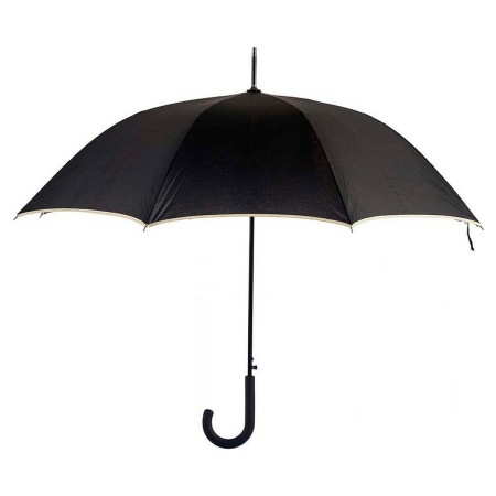 Parapluie Noir Crème Métal Fibre (95 x 95 x 86 cm)