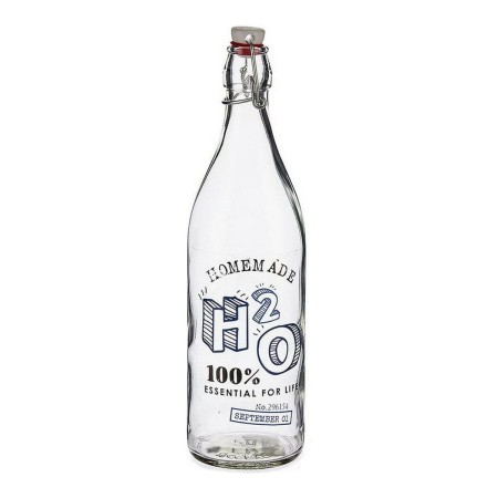 Bouteille H2O Transparent Métal Plastique verre (1000 ml)