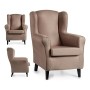 Fauteuil Sade Beige Polyester Bois de pin (65 x 101 x 75 cm) (65 x 101 x 75 cm)