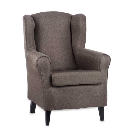 Fauteuil Sade Marron Polyester Bois de pin (65 x 101 x 75 cm)