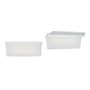 Boîte avec Couvercle Elegance Blanc Plastique (19,5 x 11,5 x 33 cm)