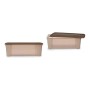 Boîte avec Couvercle Elegance Beige Plastique (19,5 x 11,5 x 33 cm)