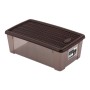 Boîte avec Couvercle Elegance Plastique Chocolat (19,5 x 11,5 x 33 cm)