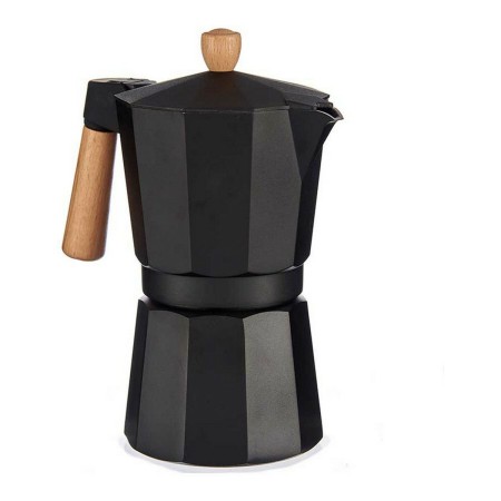 Cafetière Italienne Bois Aluminium (9 Tasses)