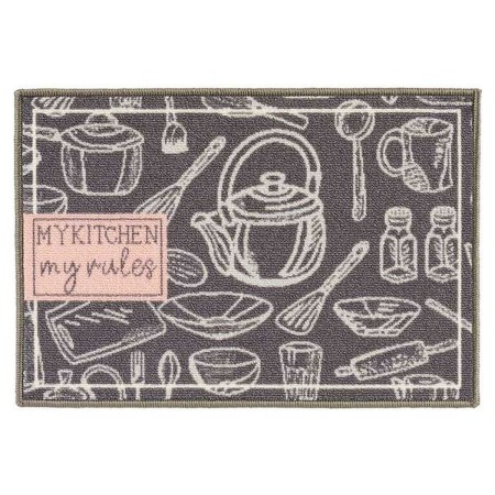 Tapis My Kitchen Rose Blanc Gris Polyamide (40 x 1 x 60 cm)