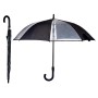Parapluie Noir Transparent Métal Tissu Plastique (96 x 96 x 84,5 cm)