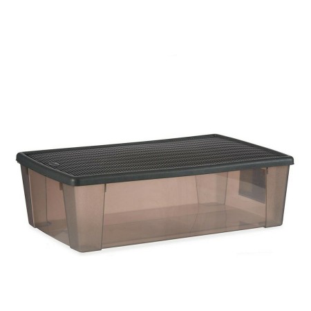 Boîte de rangement Elegance Gris 30 L Plastique (38,5 x 17 x 59,5 cm)