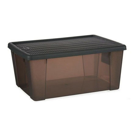 Boîte de rangement Elegance Gris 15 L Plastique (29 x 17 x 39 cm)