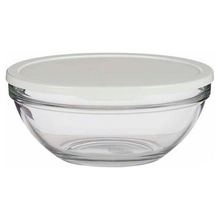 Panier-repas rond avec couvercle Plastique verre (2500 ml)