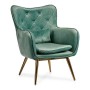 Fauteuil Velours Vert (68 x 92 x 70 cm)