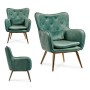 Fauteuil Velours Vert (68 x 92 x 70 cm)