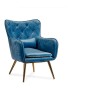 Fauteuil Bleu Velours (68 x 92 x 70 cm)