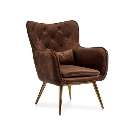 Fauteuil Marron Velours (68 x 92 x 70 cm)